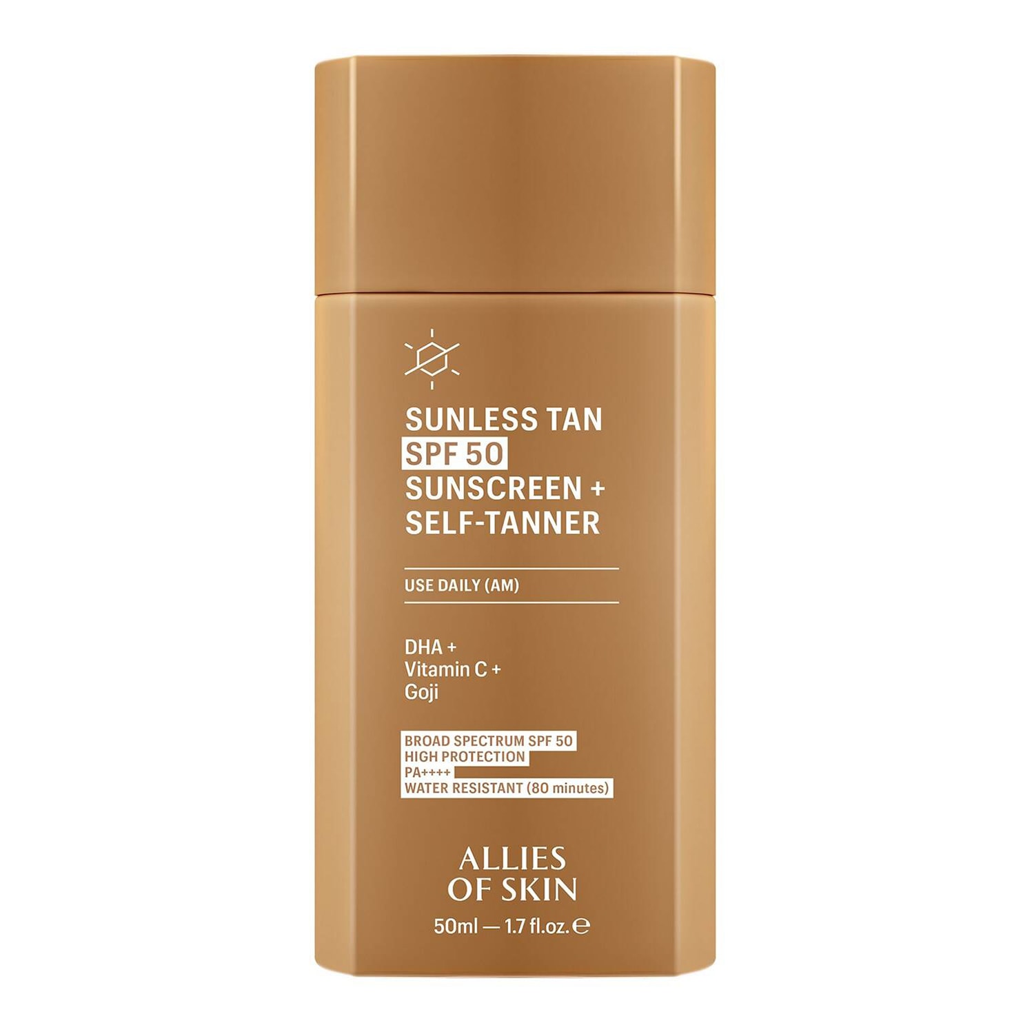 Allies Of Skin Sunless Tan Spf50 Sunscreen + Self Tanner 50Ml