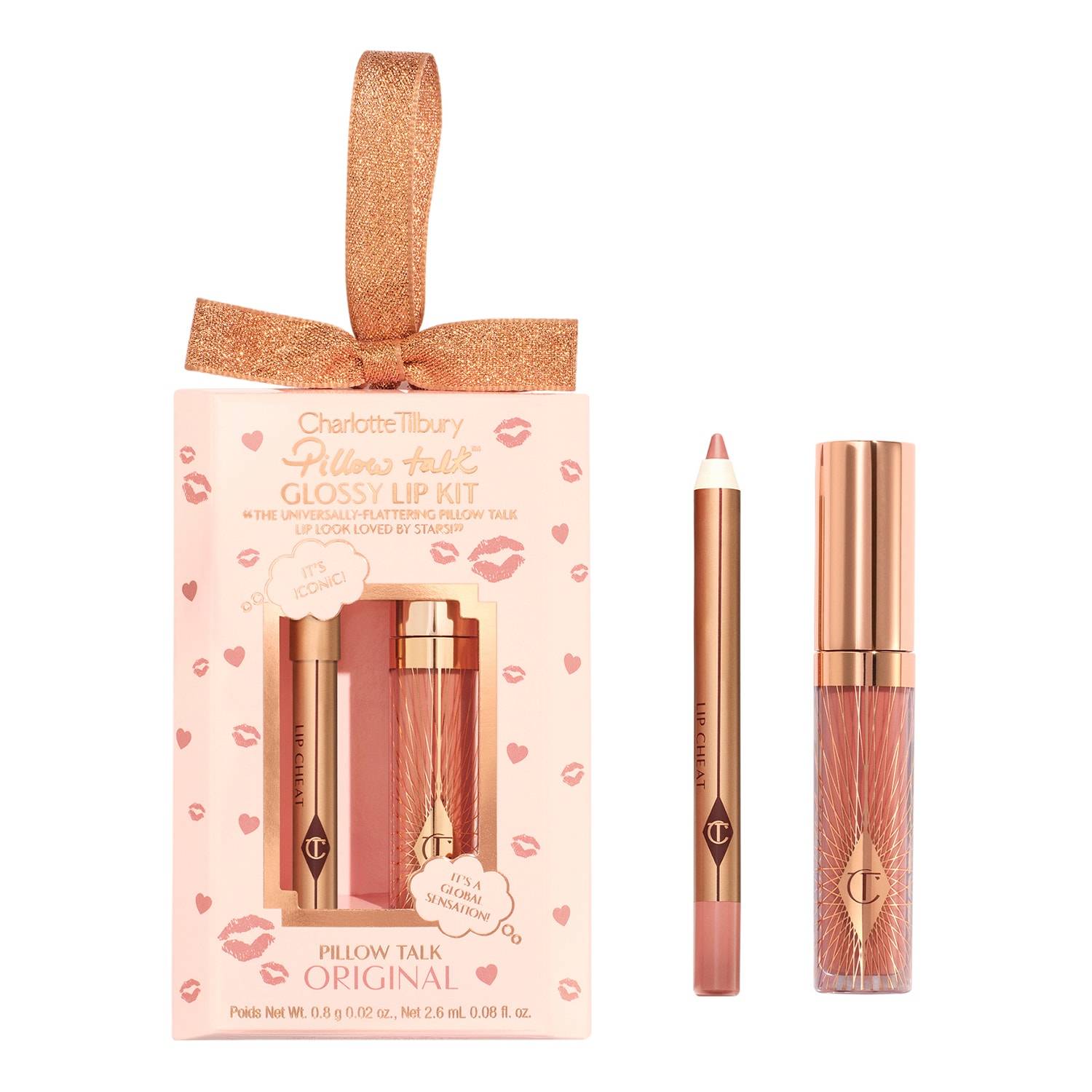 CHARLOTTE TILBURY Pillow Talk Mini Glossy Lips Duo Pillow Talk Original image