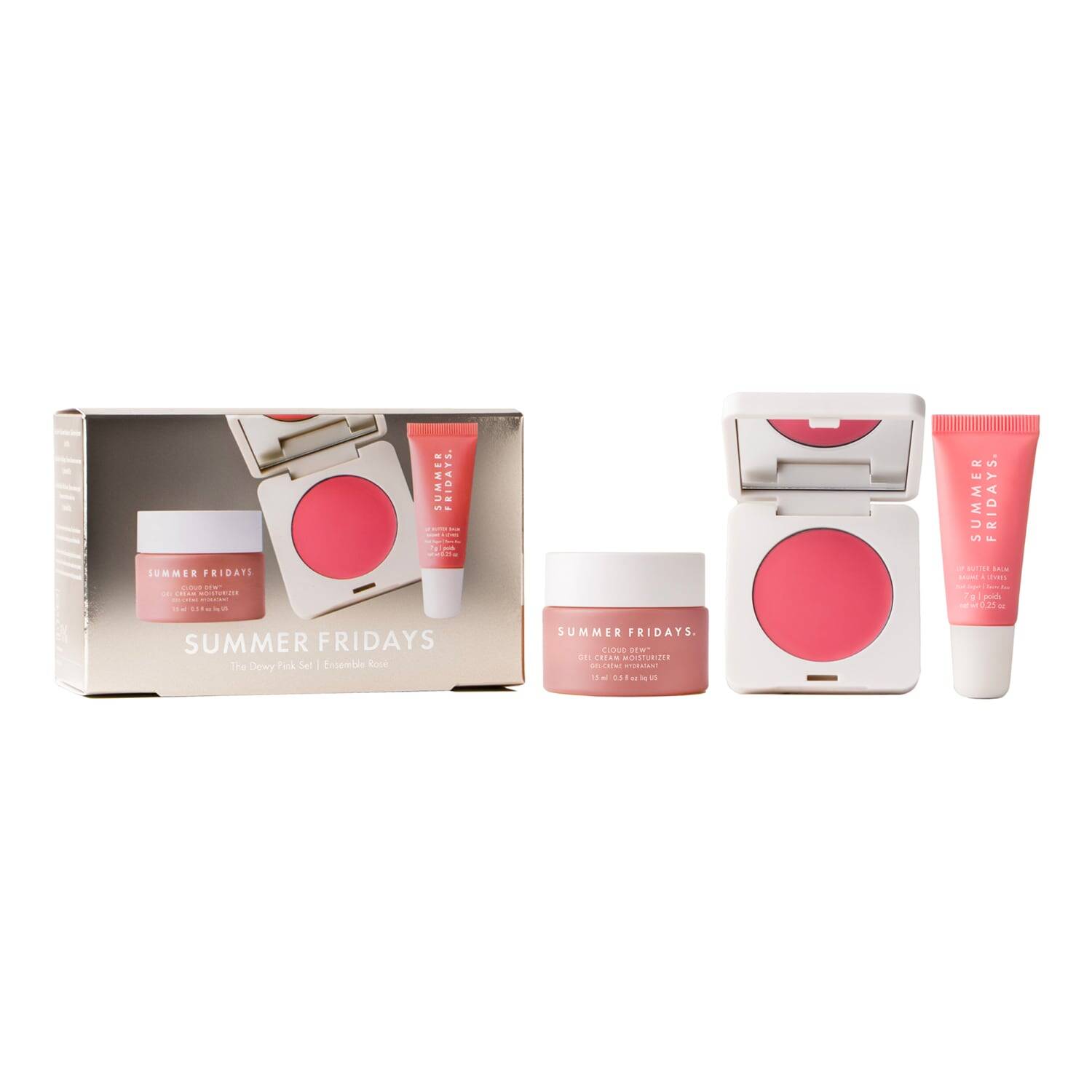 SUMMER FRIDAYS The Dewy Pink Set 15 ml + 3.5 ml + 7 ml image