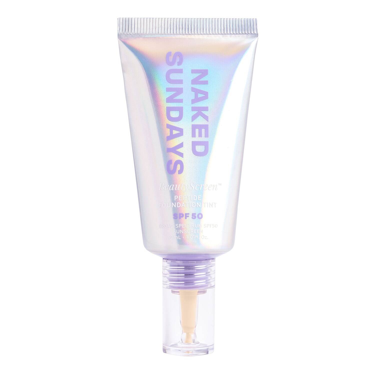Naked Sundays Beautyscreen Spf50 Peptide Foundation Tint 30Ml Shade 1