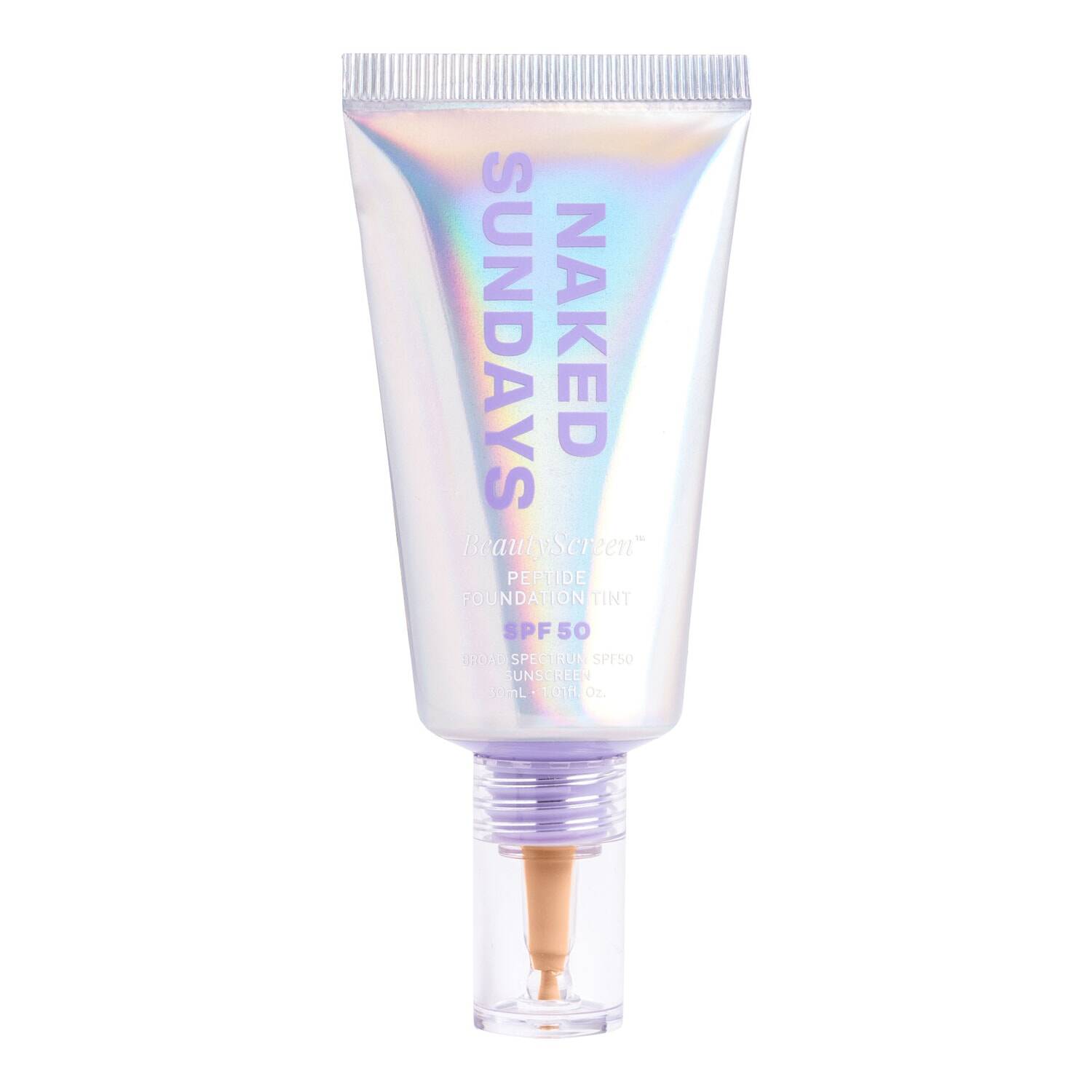 Naked Sundays Beautyscreen Spf50 Peptide Foundation Tint 30Ml Shade 4