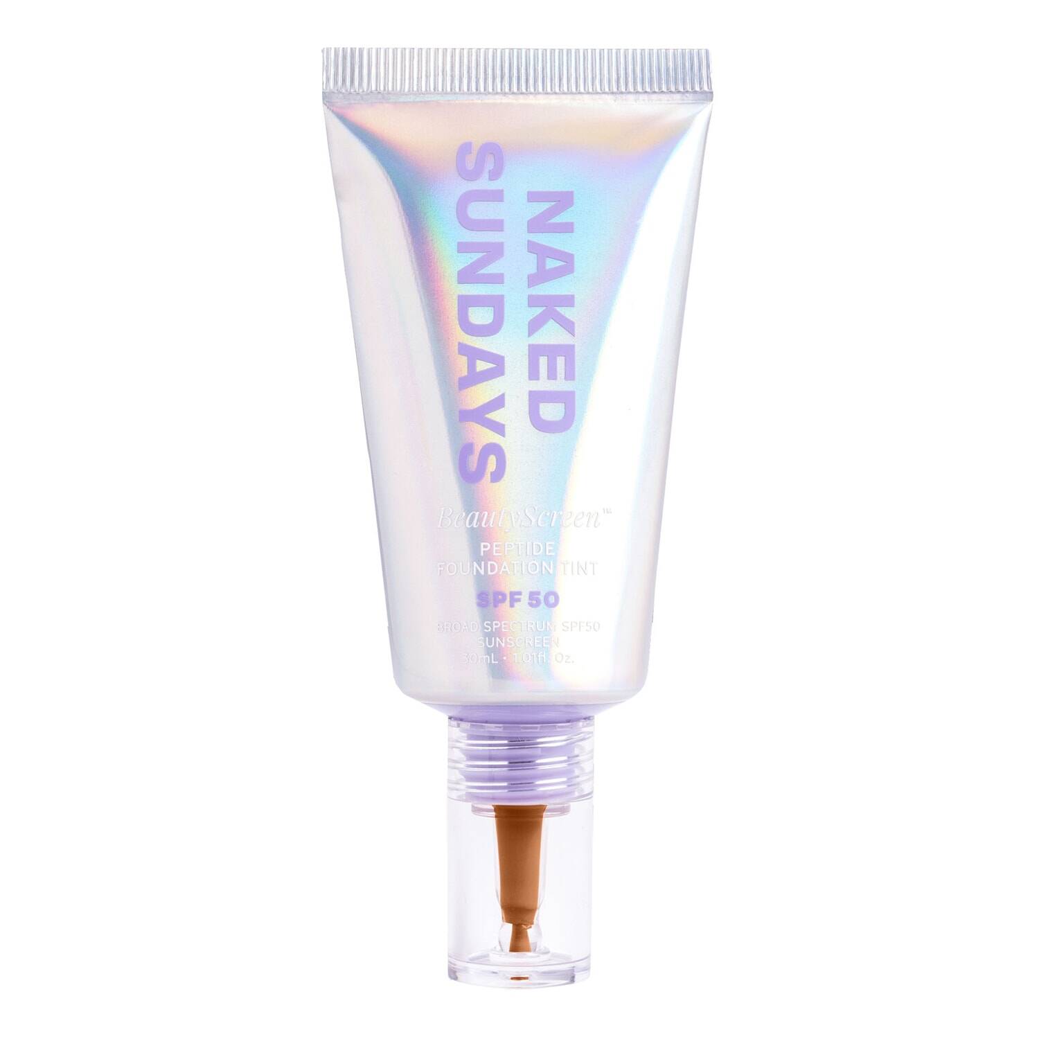 Naked Sundays Beautyscreen Spf50 Peptide Foundation Tint 30Ml Shade 8