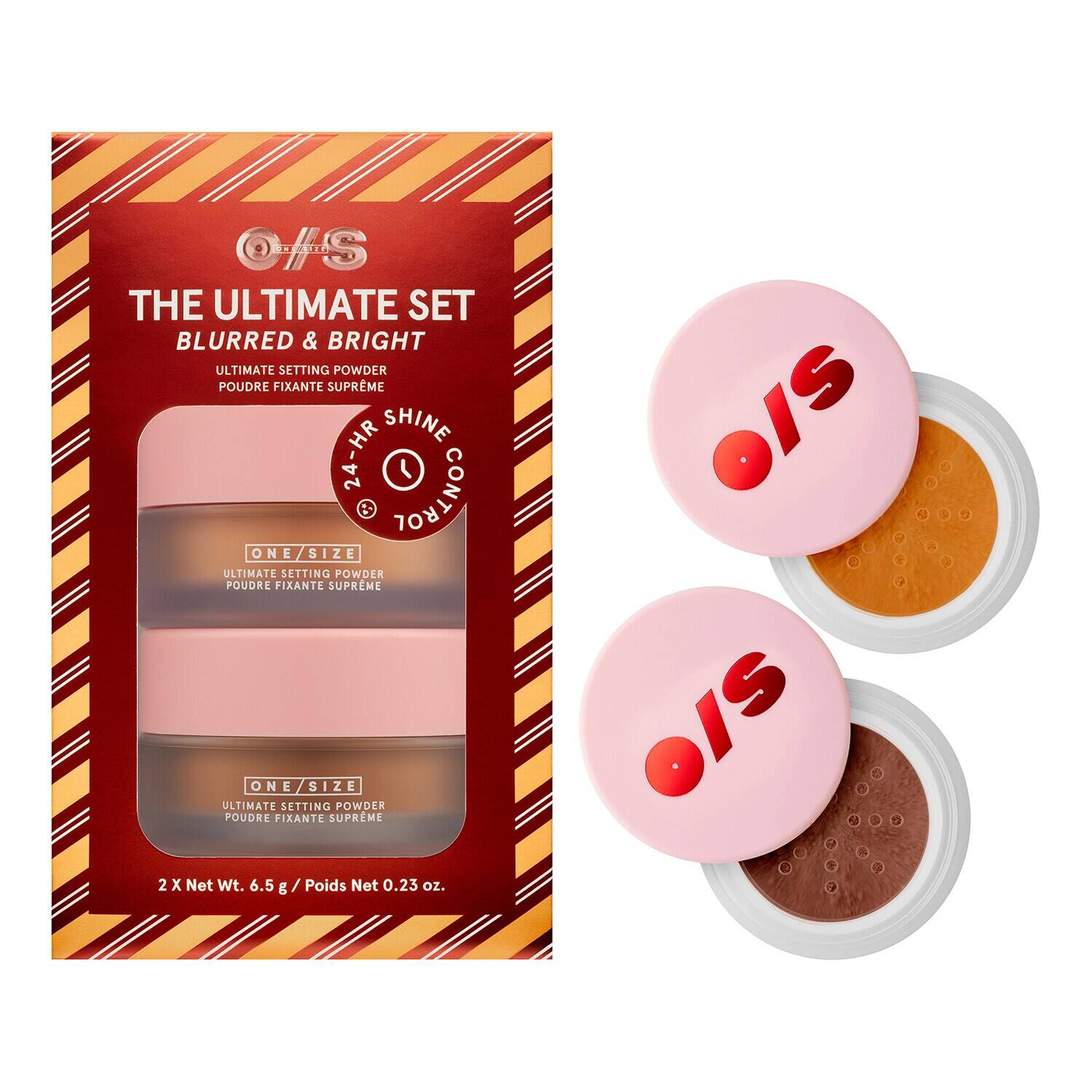 One/Size Beauty Ultimate Blurring Setting Powder Blurred & Bright Travel Duo Rich Peach / Dark Deep