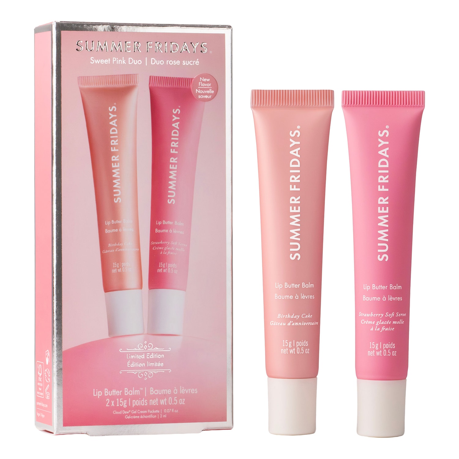 Summer Fridays Sweet Pink Duo - Lip Butter Balm Set 2X 15Ml + 2Ml
