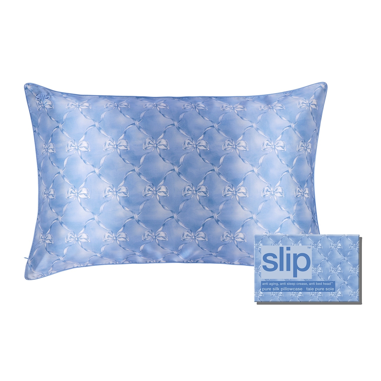 Slip Silk Pillowcase Pure Silk Queen Pillowcase Bluebelle