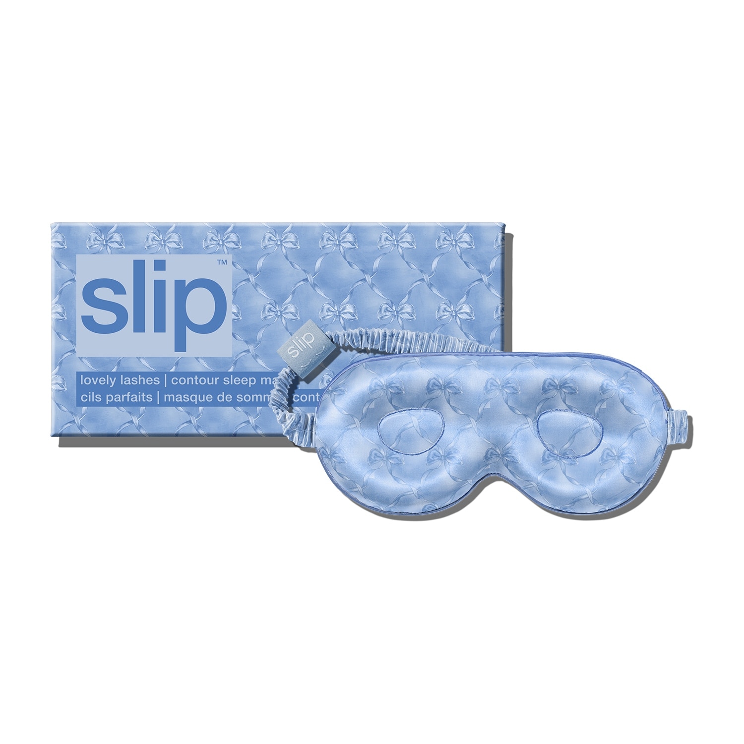 Slip Silk Pillowcase Pure Silk Countour Sleep Mask Bluebelle