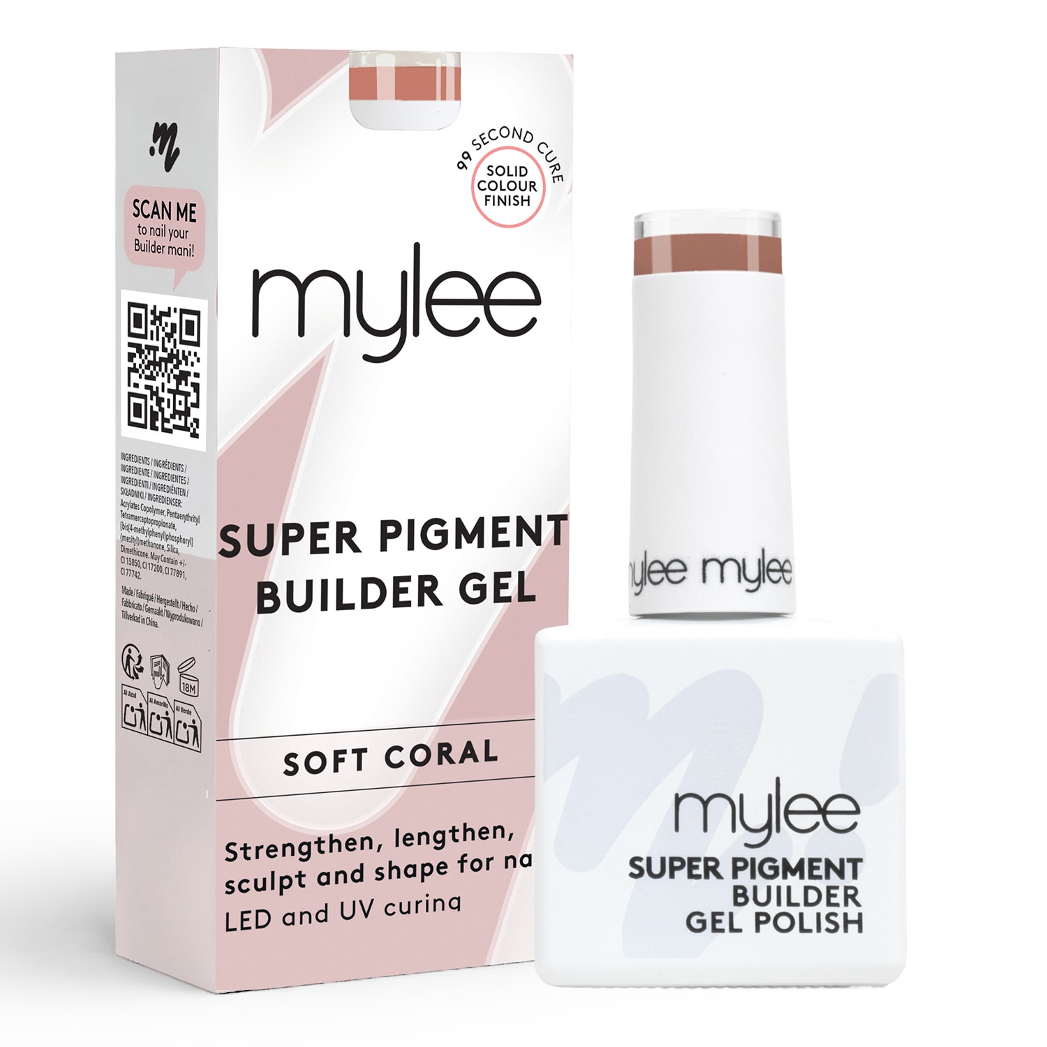 Mylee Super Pigment Builder Gel - 13Ml Soft Coral