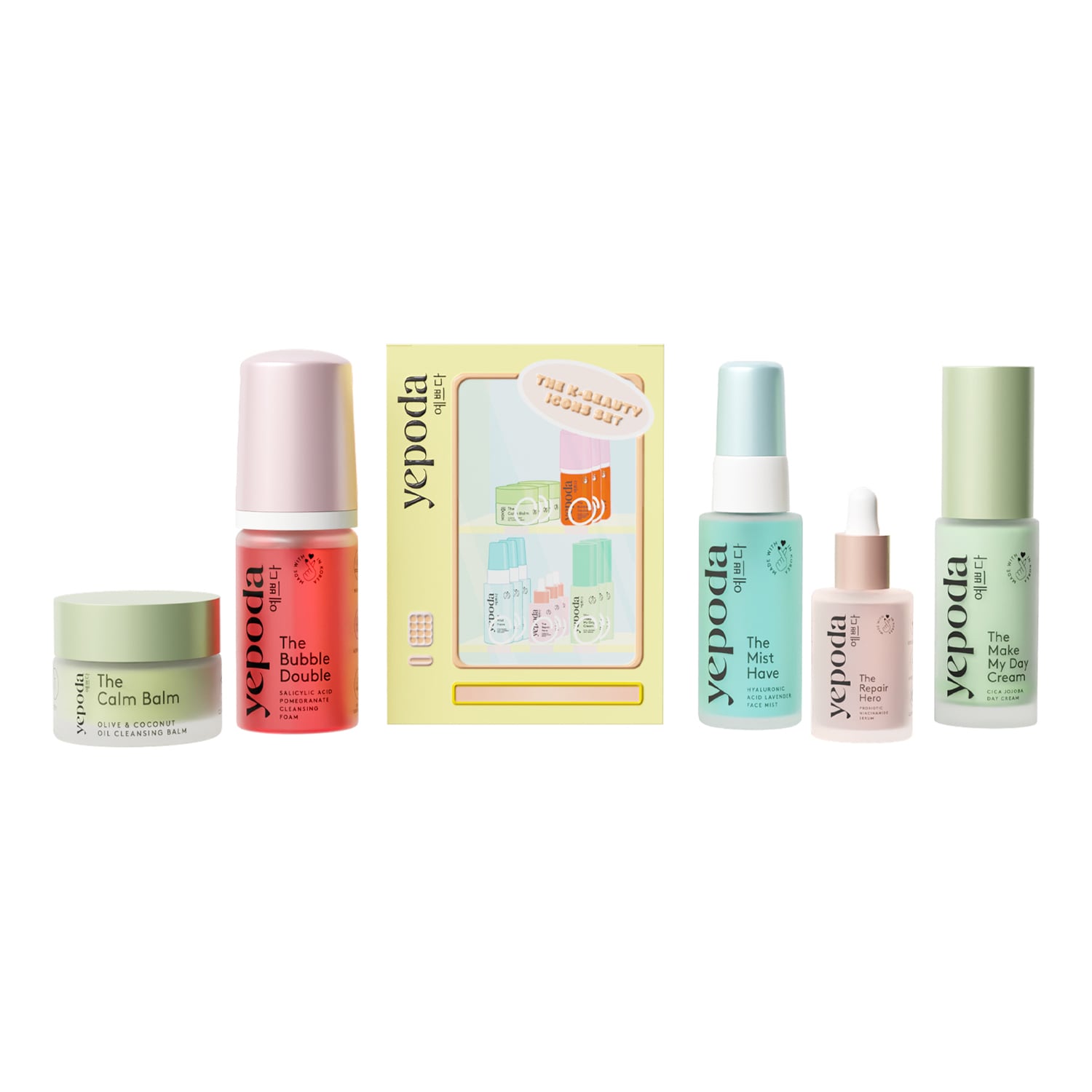 Yepoda The K-Beauty Icons Set - Your Essential K-Beauty Starter Routine Set The K-Beauty Icons