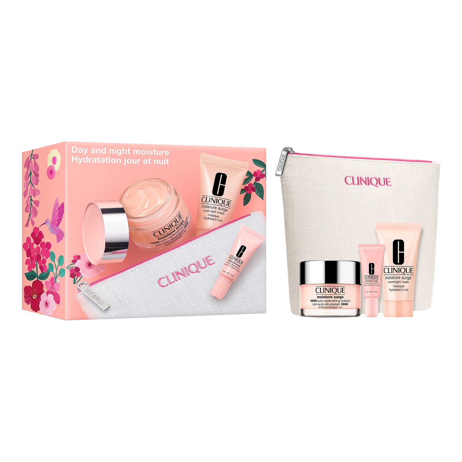 Clinique Moisture Surge Day And Night Moisture Skincare Gift Set 5Ml + 30Ml + 50Ml