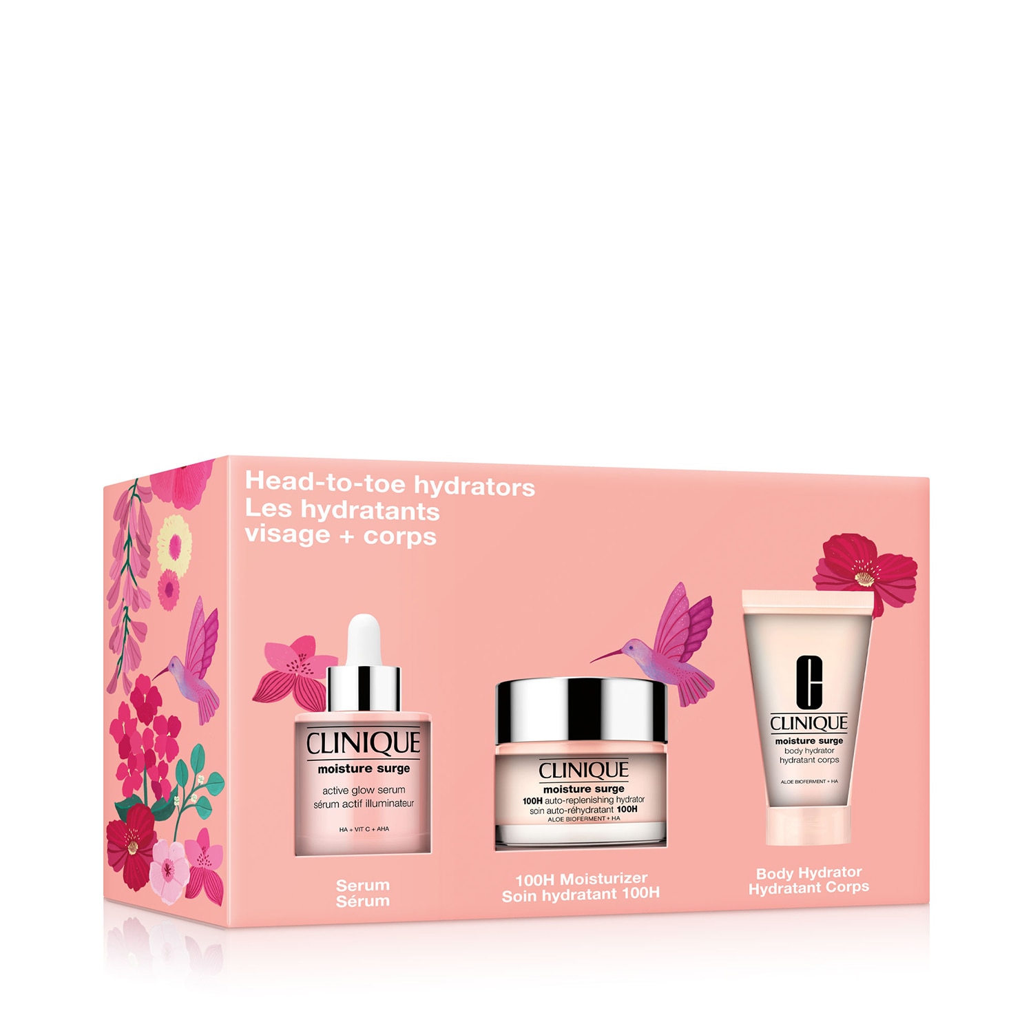 Clinique Moisture Surge Head-To-Toe Hydrators Skincare Gift Set 30Ml + 30Ml + 50Ml