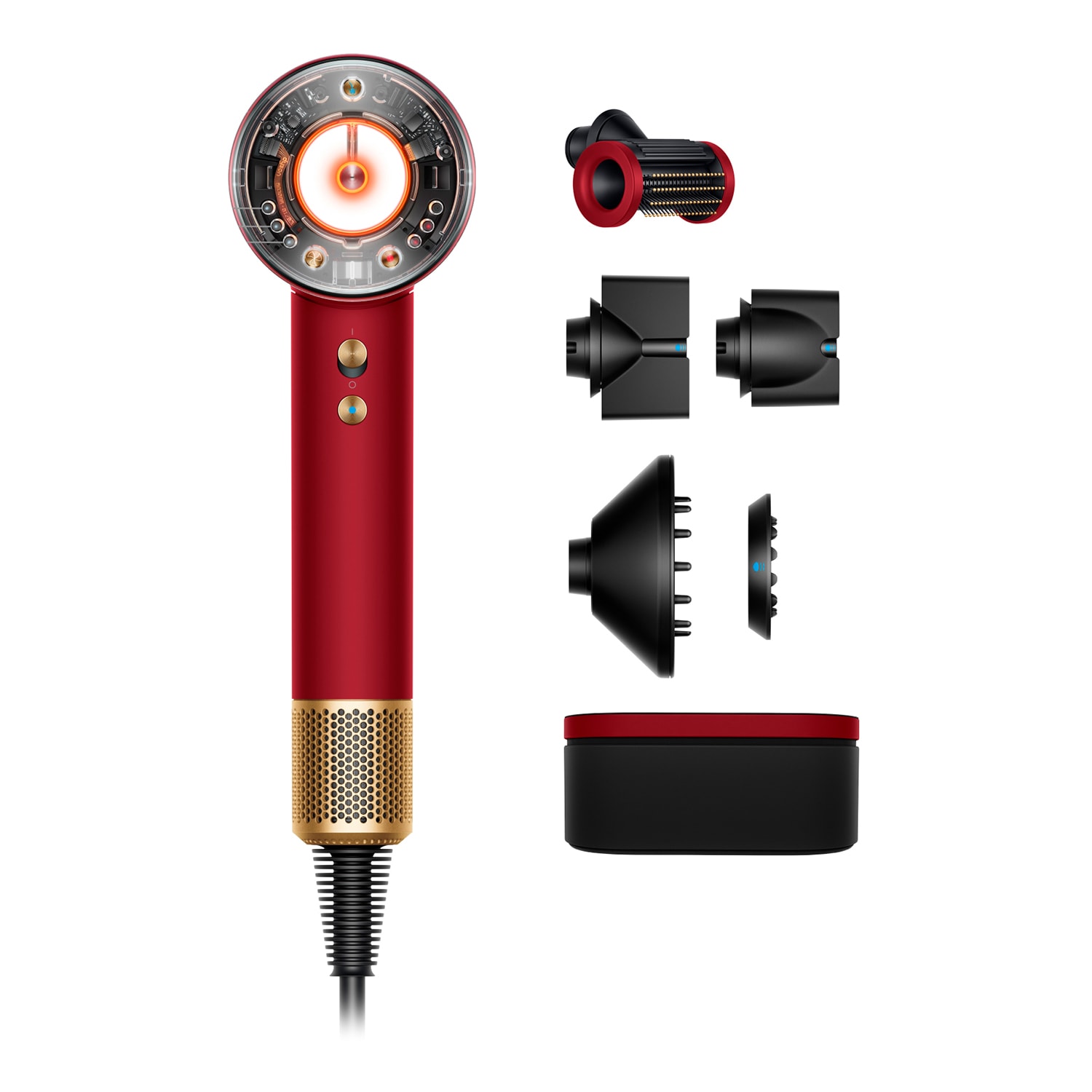 Dyson Red Supersonic Nural Hair Dryer Velvet Straight+Wavy - Image 6