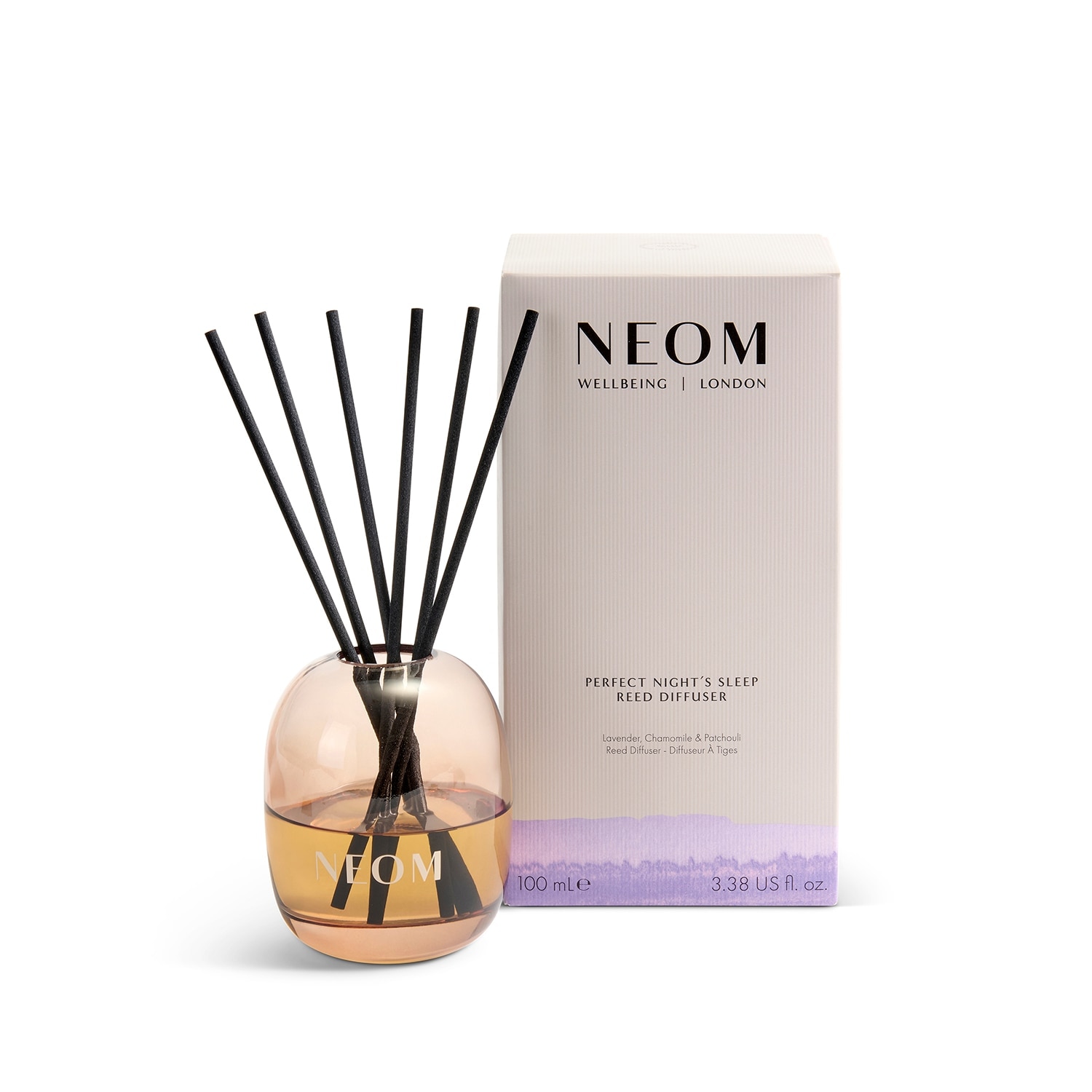 NEOM Perfect Night's Sleep Reed Diffuser, 100ml | Lavender, Chamomile and Patchouli- Scent to Sleep - Image 6