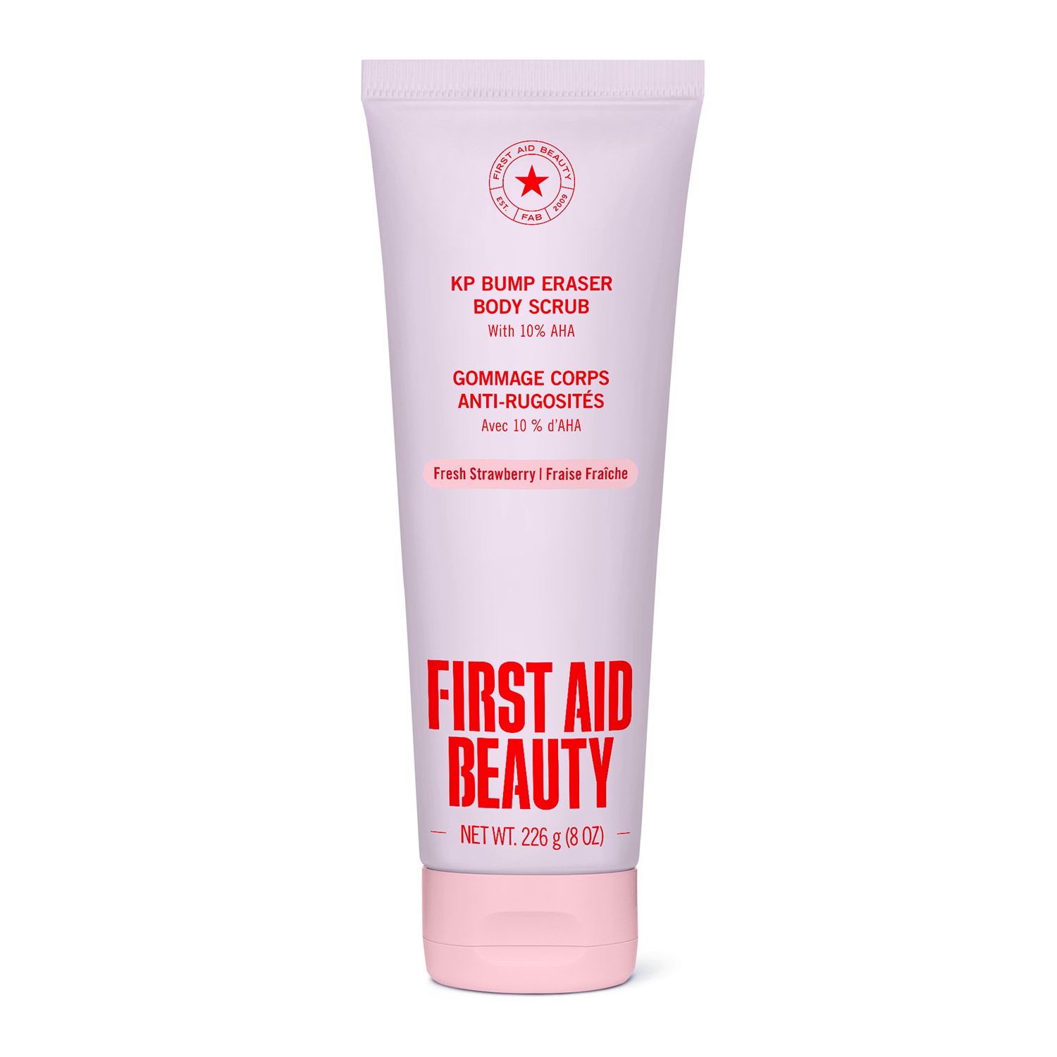 First Aid Beauty Kp Bump Eraser Body Scrub 10% Aha Strawberry - Exfoliate Bumps And Chicken Skin 226G
