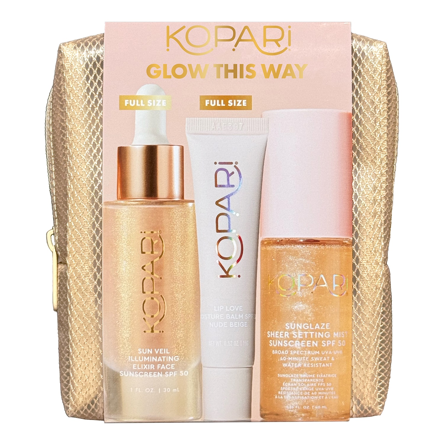 Kopari Beauty Glow This Way Spf Face Kit 30Ml, 40Ml, 15G