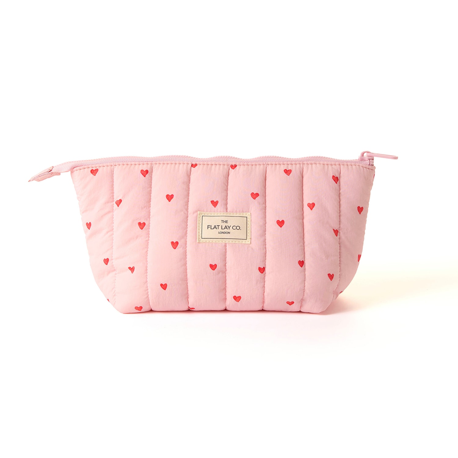 The Flat Lay Co. Essential Makeup Pouch Sweet Pink Hearts