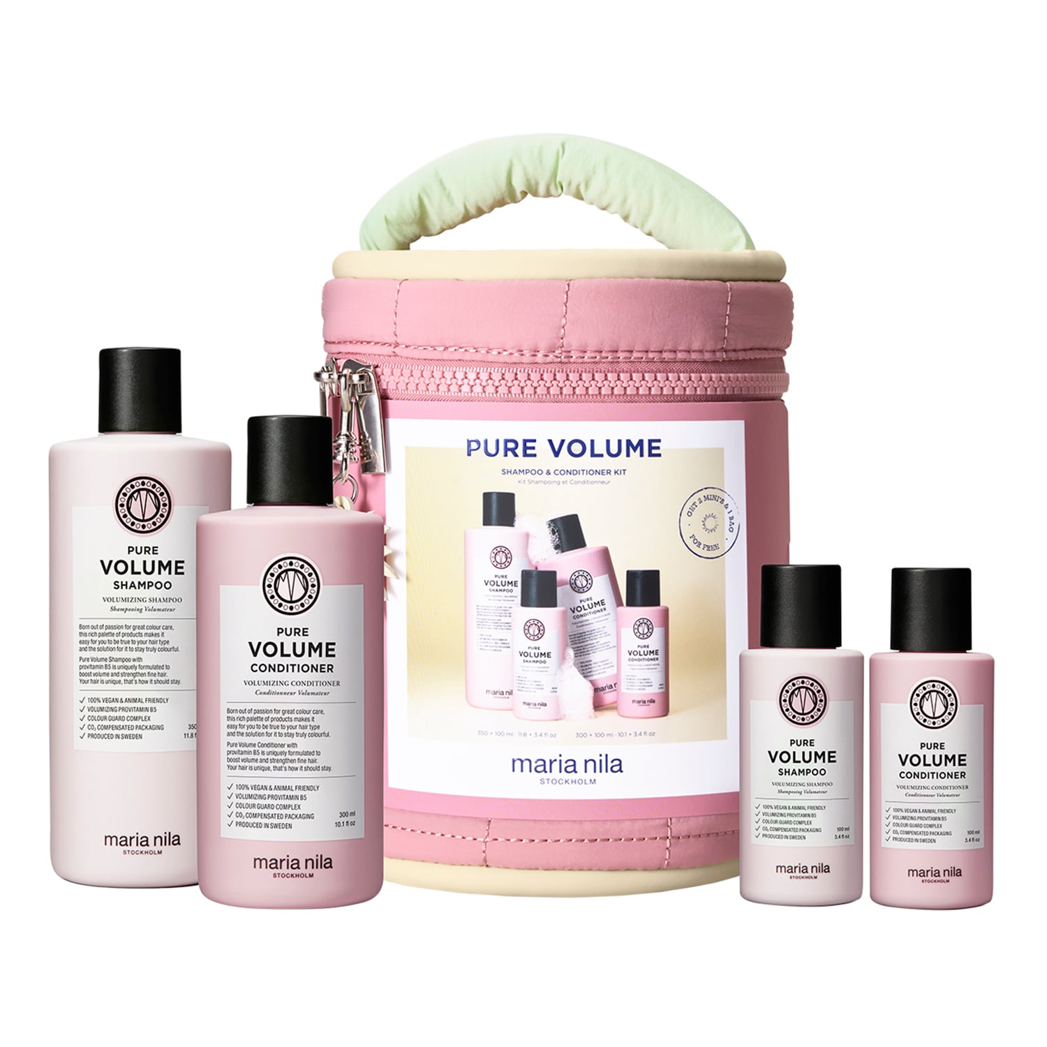 Maria Nila Pure Volume Beauty Bag 350X300X100X100Ml