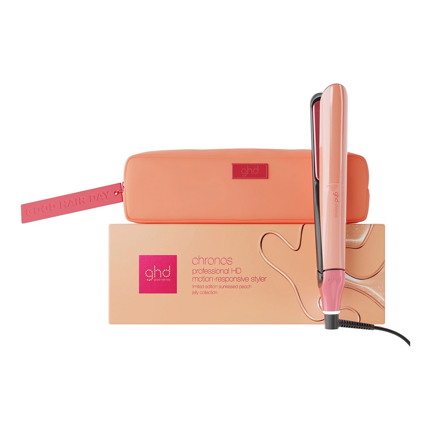 Ghd Unisex Black Chronos Limited Edition Hair Straightener In Sun-Kissed Peach - Image 3