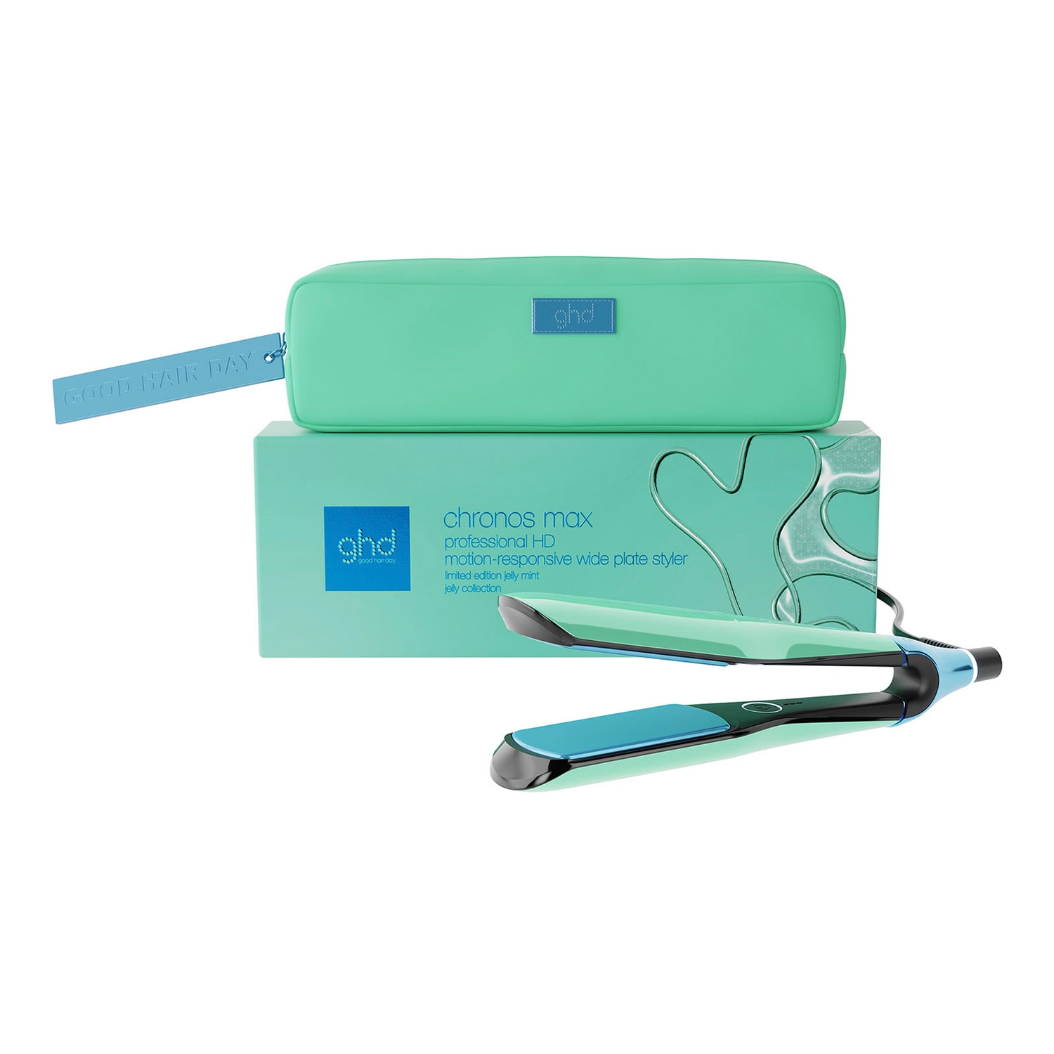 Ghd Unisex Mint Green Chronos Max Limited Edition Wide Plate Hair Straightener In Jelly Mint - Image 5