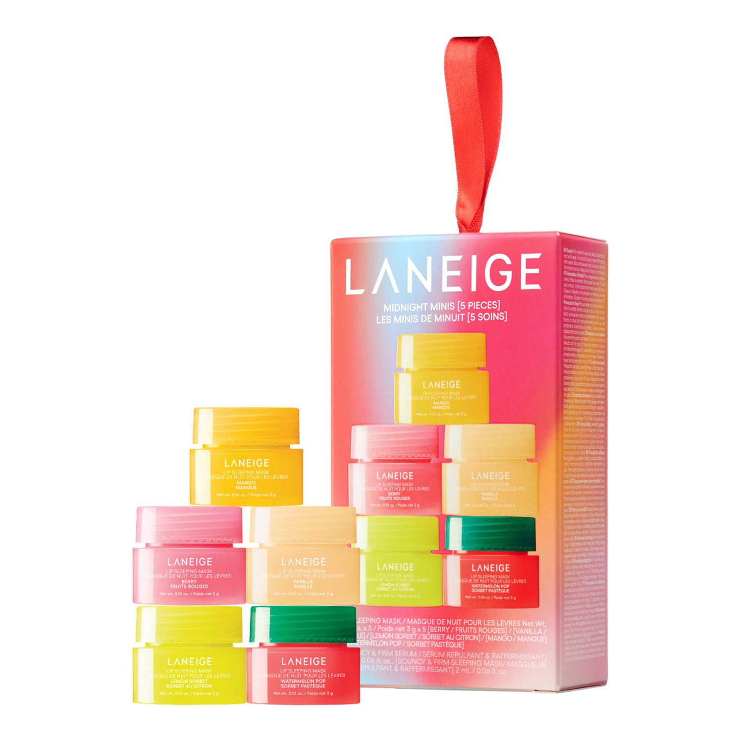 Laneige Midnight Minis - Lip Sleeping Mask Limited Edition Set 5 X 3G
