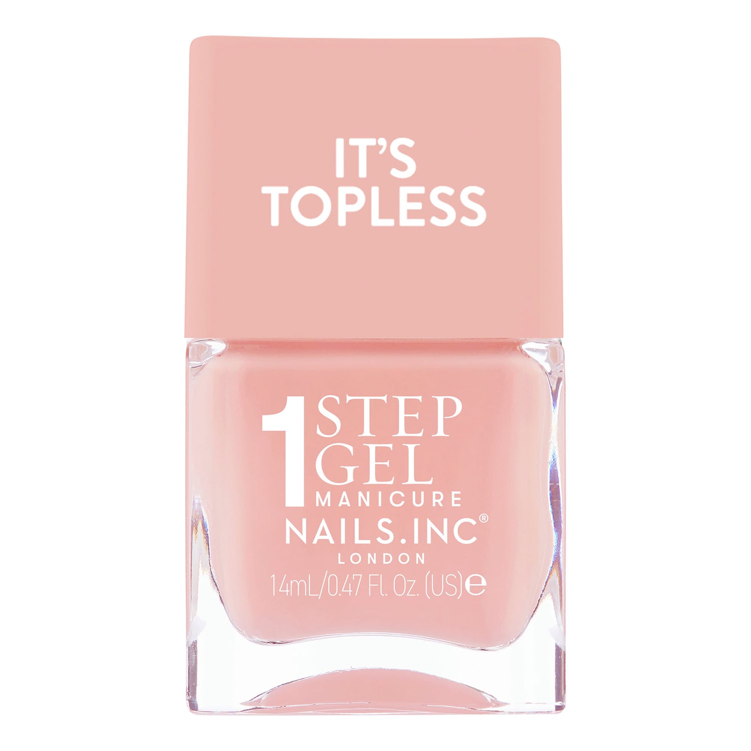 Nailsinc It's Topless 1-Step Gel Nail Polish, Trinny, Nude Peach 14Ml