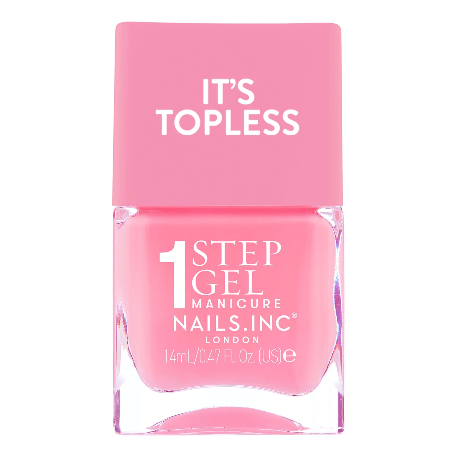 Nailsinc It's Topless 1-Step Gel Nail Polish, Allegra, Rose Pink 14Ml