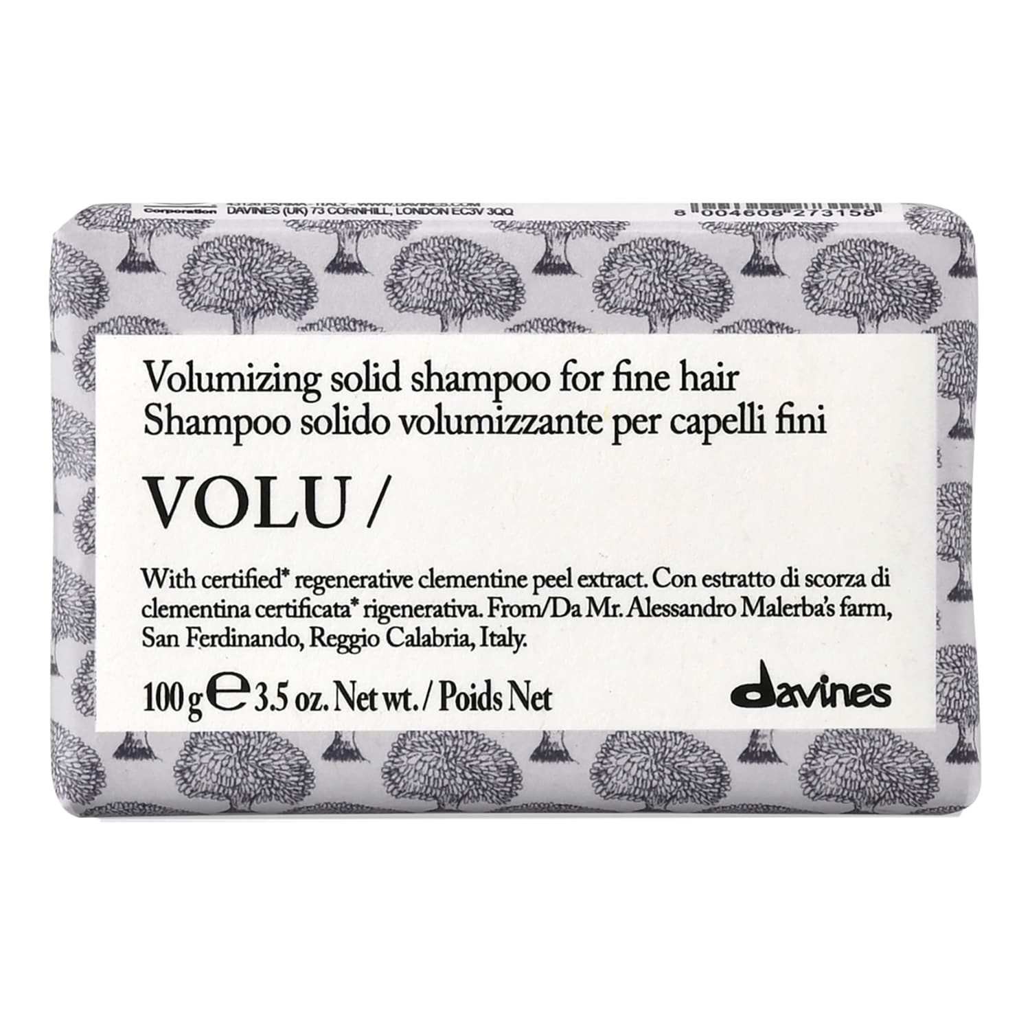 Davines Volu Shampoo Bar 100Gm