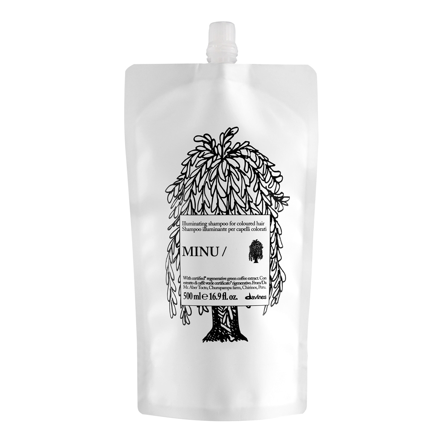 Davines Unisex Green Minu Colour Protect Shampoo Refill 500Ml - Luxurious Look - Image 3
