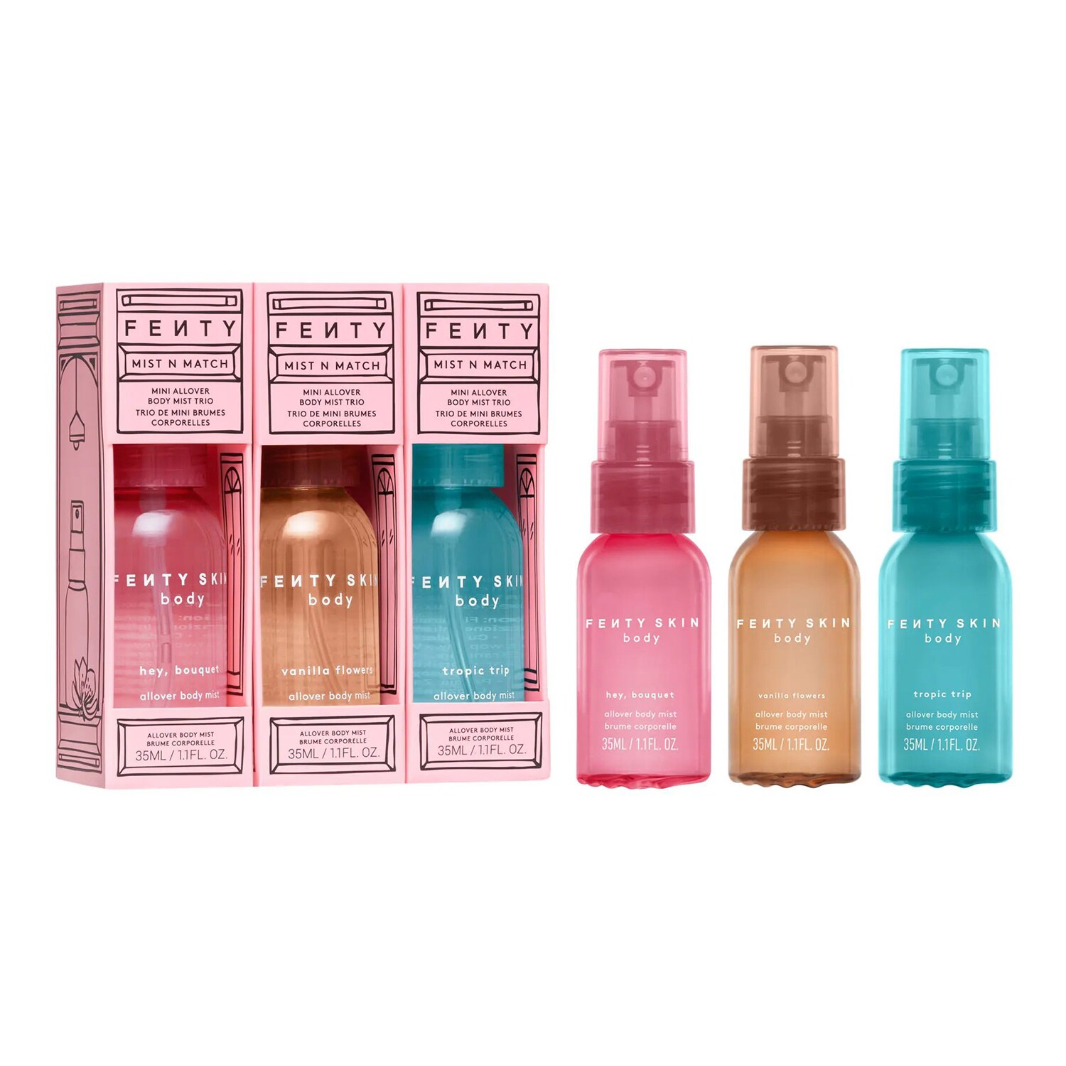Fenty Skin Mist N Match Mini Allover Body Mist Trio - Image 3
