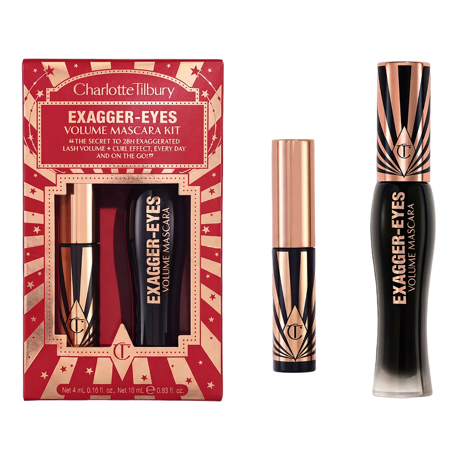 Charlotte Tilbury Exagger-Eyes Volume Mascara Kit 10Ml + 4Ml