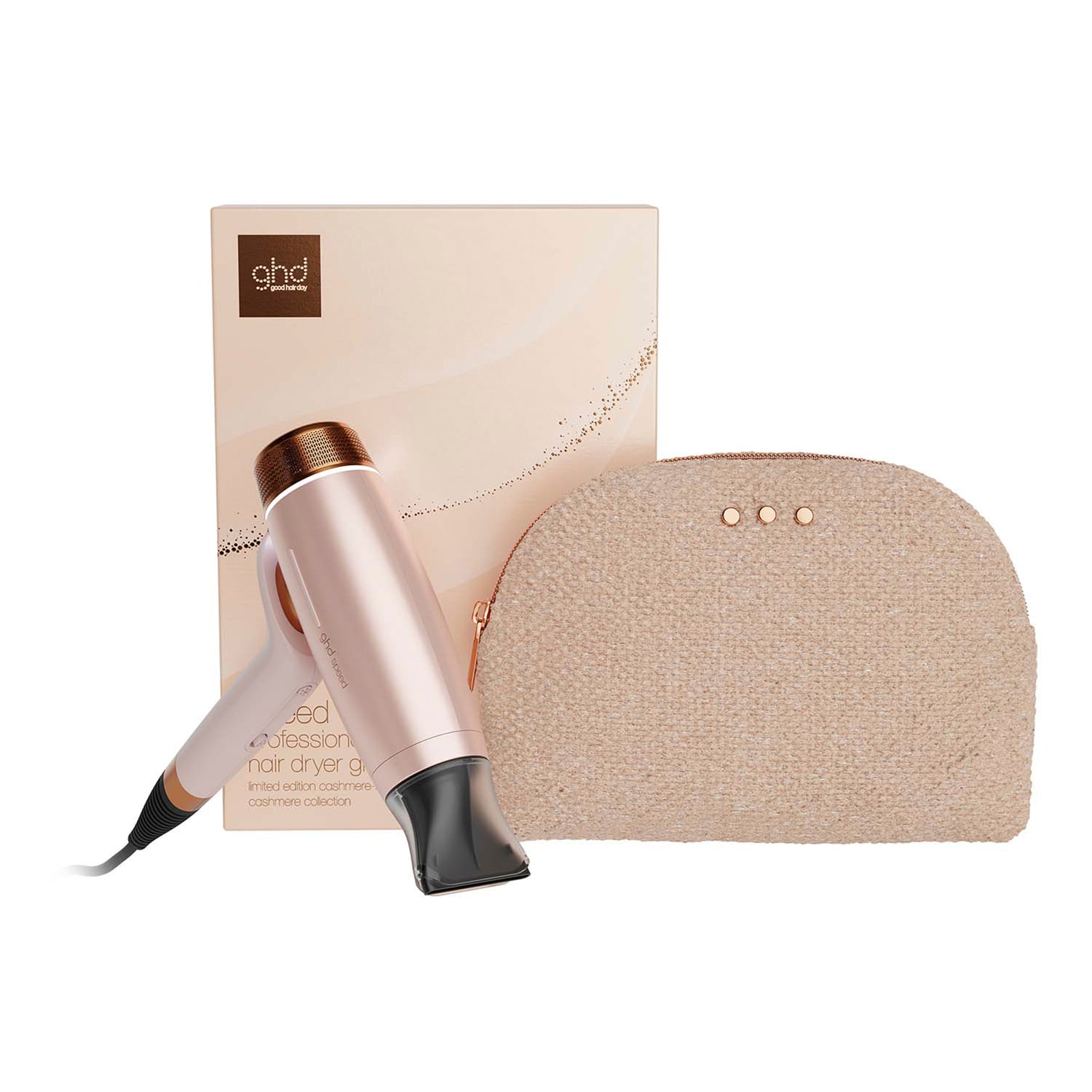 ghd Speed Ionic Hair Dryer Festive Gift Set in Cashmere Beige, Beige, Women - Image 4