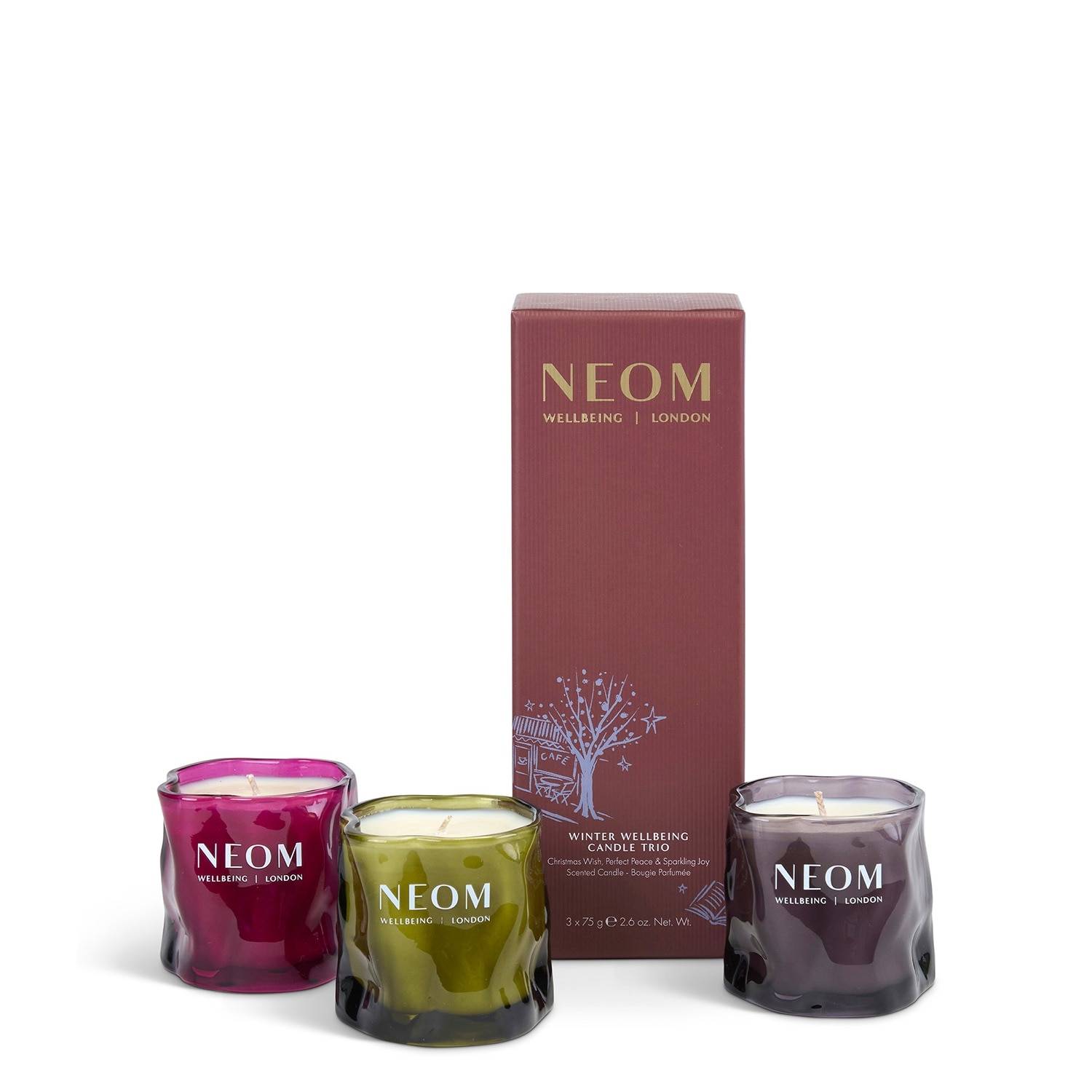 Neom Wellbeing Winter Wellbeing Candle Trio 75G + 75G +75G