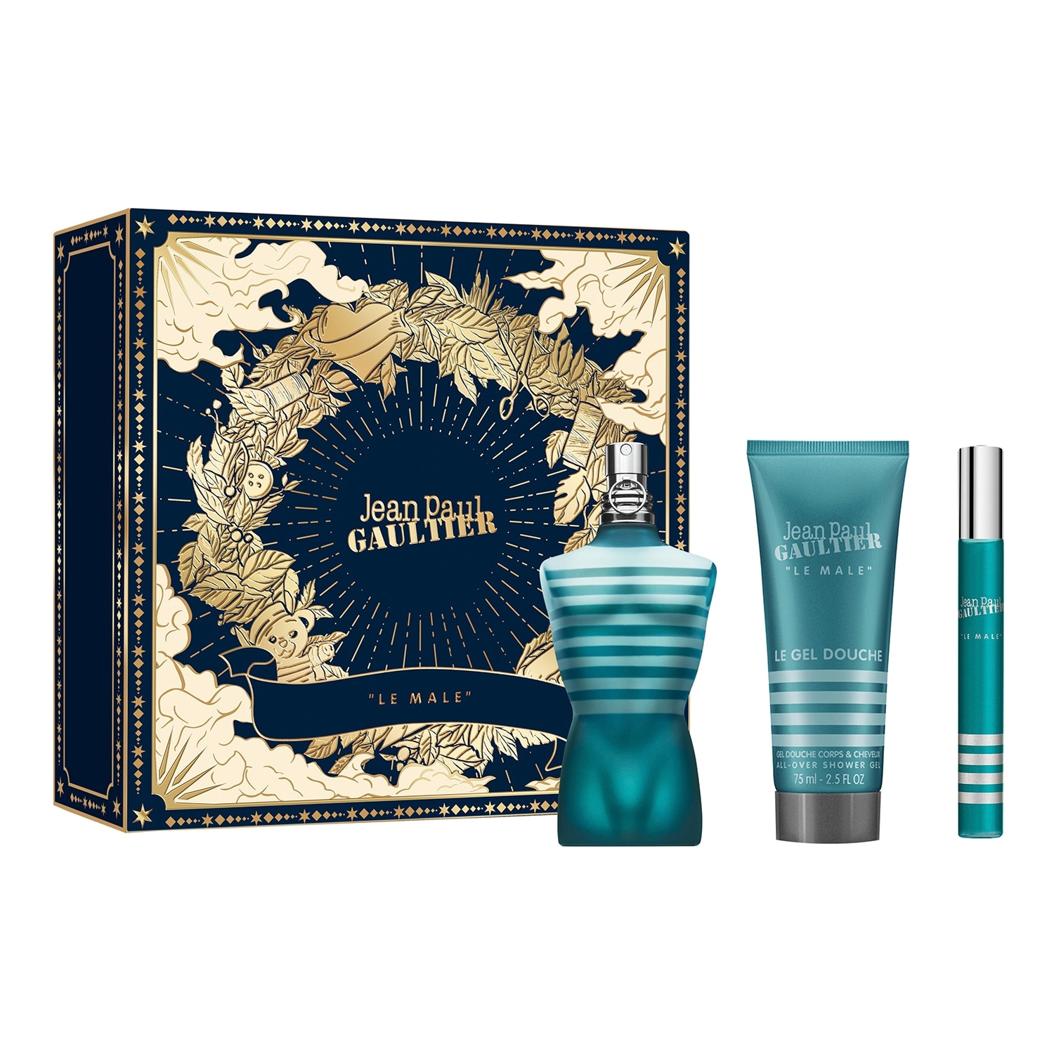 Jean Paul Gaultier Le Male - Eau De Toilette Gift Set 10 Ml + 75 Ml + 75 Ml