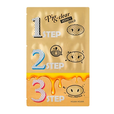 Pig Nose Clear Black Head 3-Step Kit (Honey Gold)