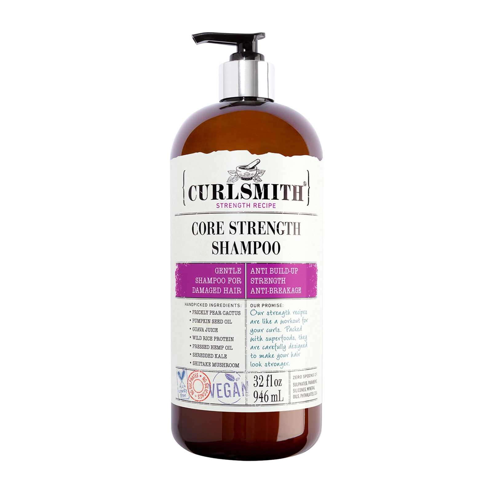 Curlsmith Core Strength Shampoo | Strengthening shampoo, Gentle daily cleanser, Weak curls, All curl types, Vegan - Image 3