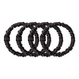 SLIP pure silk skinny scrunchies Black x 4