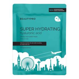 BEAUTYPRO Super Hydrating Hyaluronic Acid Travel Face Sheet Mask 22ml