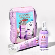 FIRST AID BEAUTY Smooth Slopes – Shower Duo Holiday Gift Set and Travel Bag KP Bump Eraser Body Scrub 113g and After-Shower Nourishing Body Oil 177ml