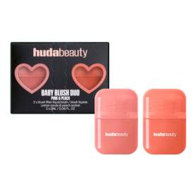 HUDA BEAUTY Baby Blush Duo Cotton Candy and Peach Sorbet