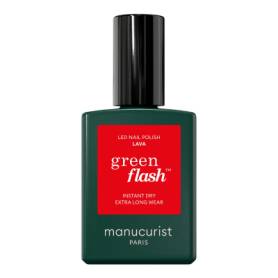 MANUCURIST LED Nail Polish Green 15ml Green Flash Lava