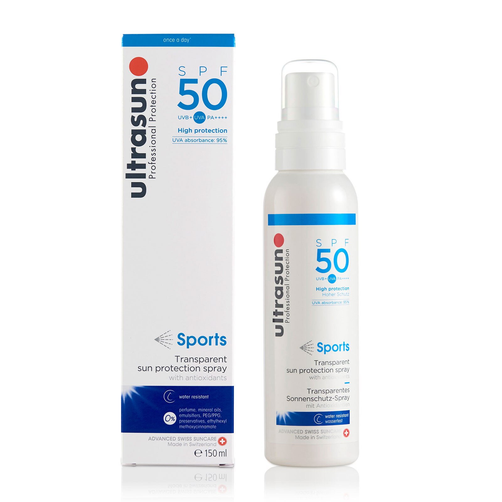 Ultrasun Sports High Spf50 Clear Spray Formula 150Ml
