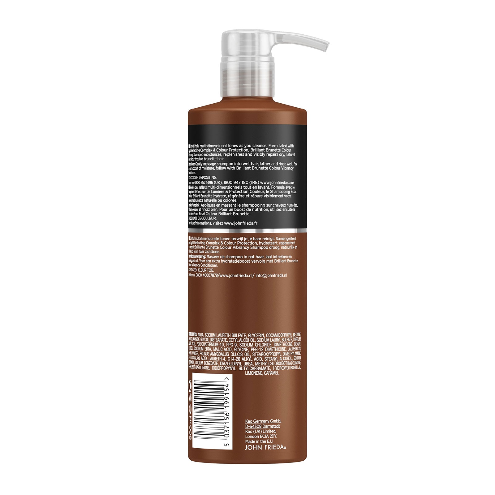 John Frieda Brilliant Brunette Colour Protecting Shampoo 500Ml
