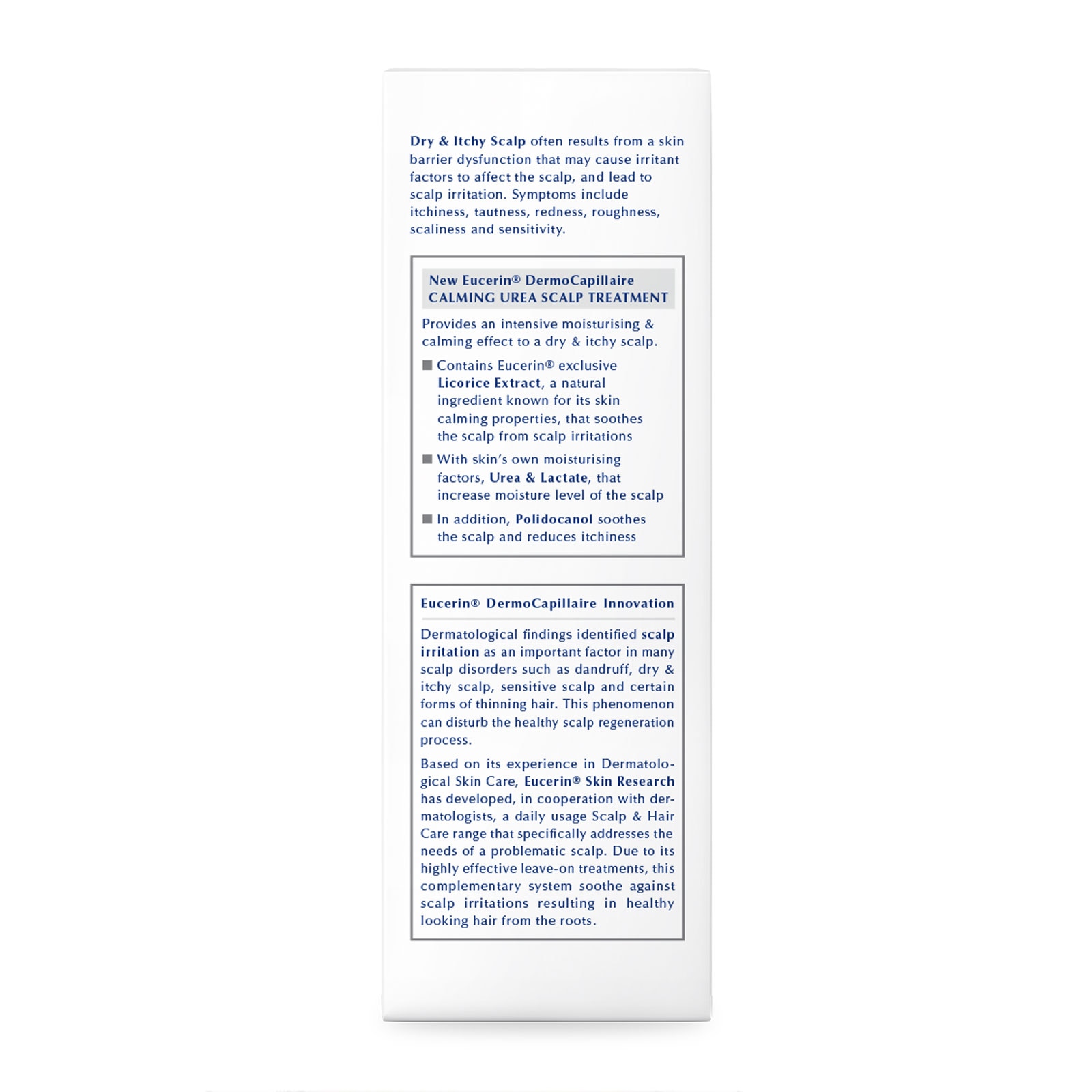 Eucerin Dermocapillaire Calming Urea Scalp Treatment 100Ml