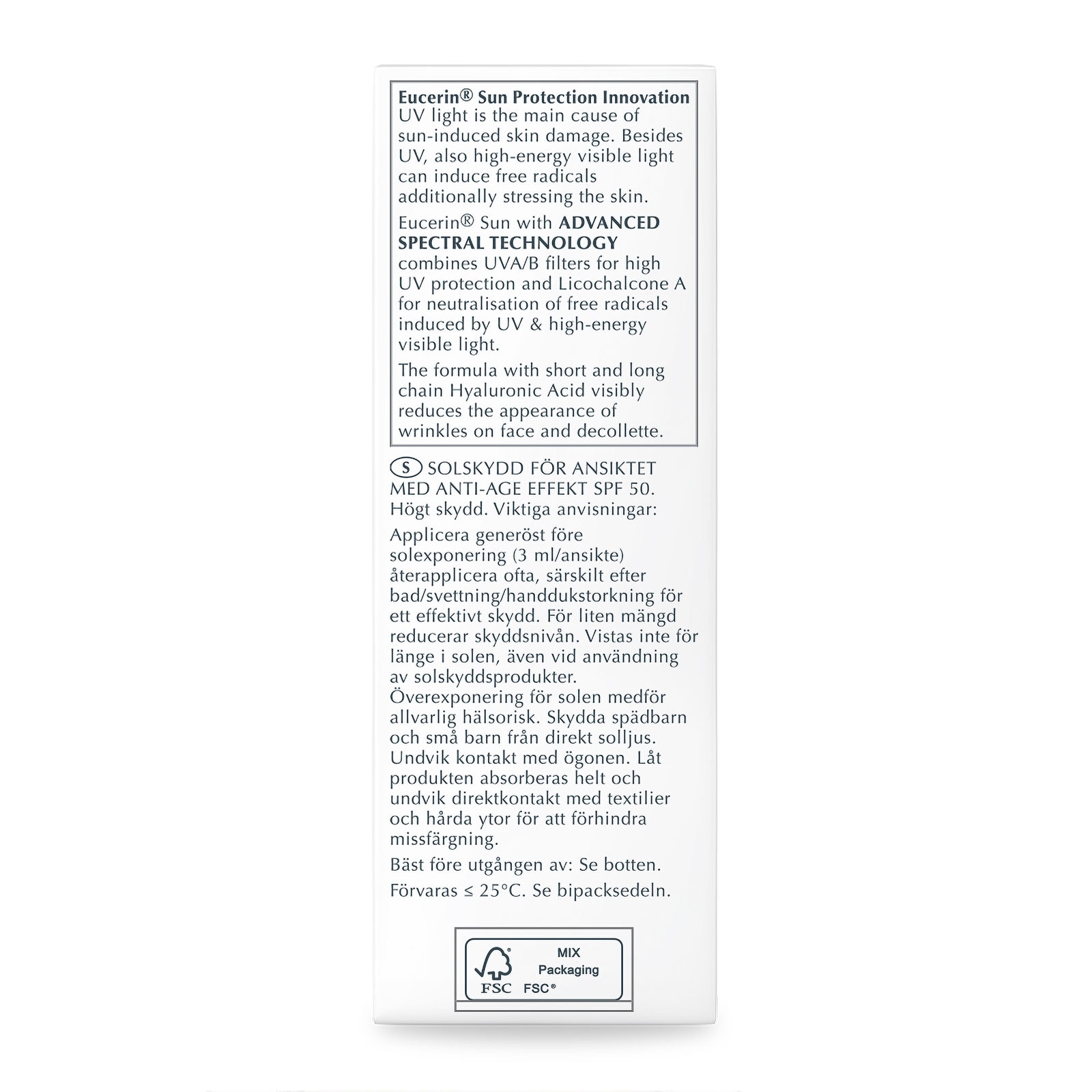 Eucerin Photoageing Control Sun Fluid Spf50 50Ml